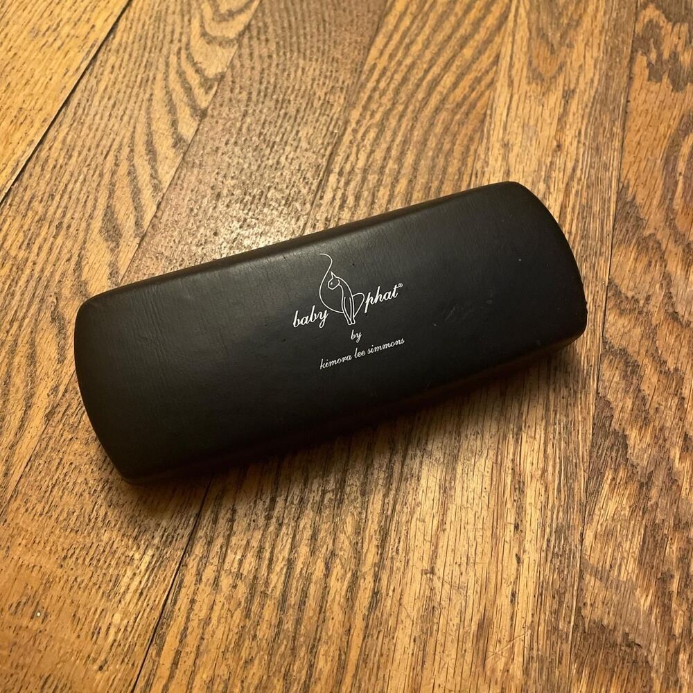baby phat y2k pink and black glasses case